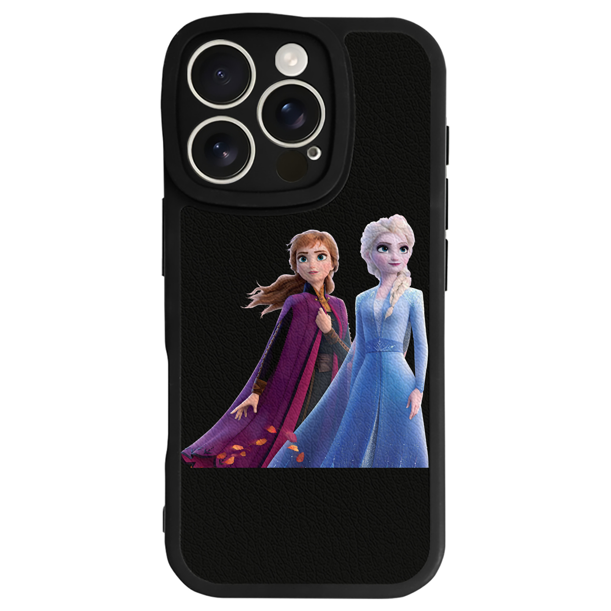 （画像用） アナと雪の女王 アンナ エルサ Frozen Anna Elsa 【iPhone 16シリーズ対応】シリコンスマホケース（レザー調） 材質：シリコン